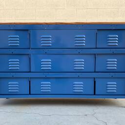 Custom 4 X 3 Locker Basket Unit With Reclaimed Wood Top, Free U.s. Shipping - thumbnail 4