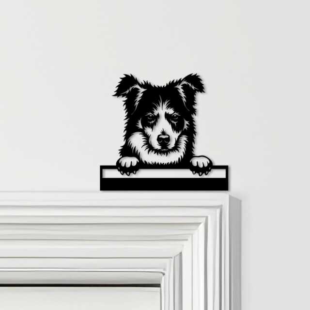 Door Topper Border Collie Dog Various Colours Top Of Decorative Sign - Novelty Wall Decor, Frame Art, Art - image 1