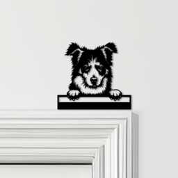 Door Topper Border Collie Dog Various Colours Top Of Decorative Sign - Novelty Wall Decor, Frame Art, Art - thumbnail 1