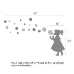 Bubble Girl Decal - Children's Vinyl Wall Sticker - thumbnail 2