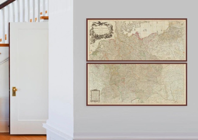 Map Of Germany - Gigantic Set Antique Prints Showing in 1770's - Berlin, Hamburg, Munich, Cologne, Frankfurt, Stuttgart - image 1