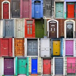 Colorful Doors Wall Mural, European Decor, Peel & Stick Wallpaper - thumbnail 3