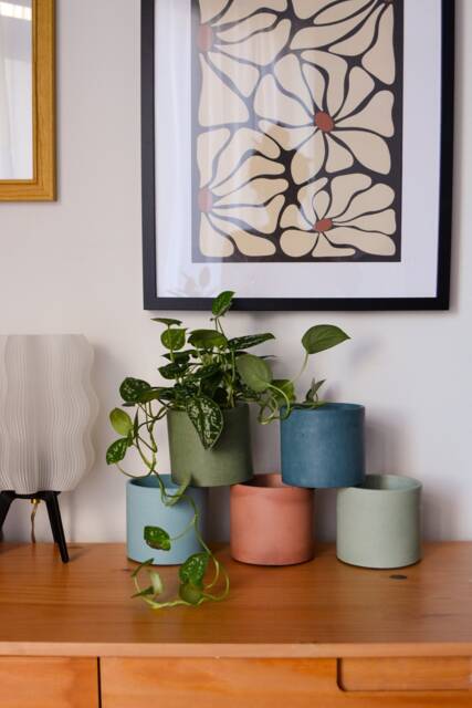 Minimalist Concrete Planter Small Apartment & Large Home Decor - image 1