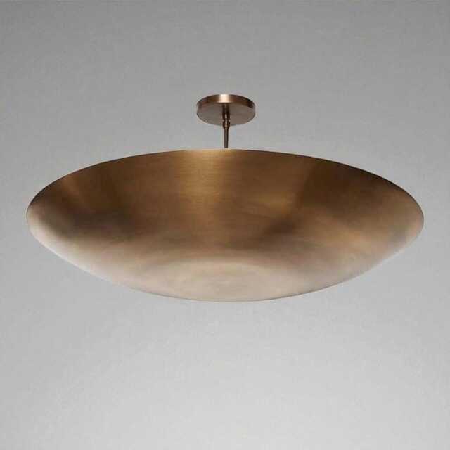 Mid Century Modern Dome Ceiling Light - Sputnik Chandelier Flush Mount , Brass Pendant Fixture - image 1