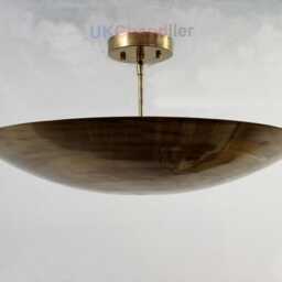 Mid Century Modern Dome Ceiling Light - Sputnik Chandelier Flush Mount , Brass Pendant Fixture - thumbnail 2