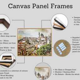 Art Board Frame - Mahogany Colour Wooden Tray Frame. Frames Designed For Canvas Panels. Float Artist Panels - thumbnail 2