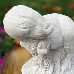 Gothic Dragon Sculpture Cement Figurine Stone Animal Decoration Handmade Ornament Garden Dinosaur Statue Outdoor Wildlife Art - thumbnail 2