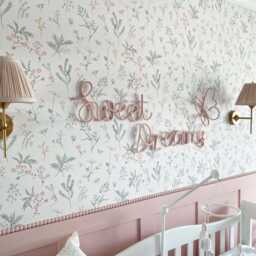 Large Sweet Dreams Wall Art, Baby Girl Sign, Nursery Girls Room Decor, Kids Sweet Bedroom Sign - thumbnail 2