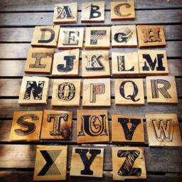 Alphabet Letters Wall Hanging On Reclaimed Barn Wood - Great For Baby Nursery - thumbnail 4
