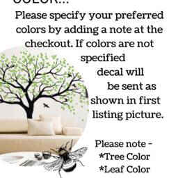 Charming Large Pink Leaf Tree Wall Decal With Birds - Vinyl Decor For Home Nature Wall Decor Art Nursery, Playroom, Bedroom Mm001 - thumbnail 3