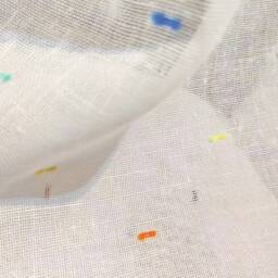 Rainbow Sheer Curtain, Kids Room Nursery Custom Curtain Panel, White Extra Long 1Pc - thumbnail 2