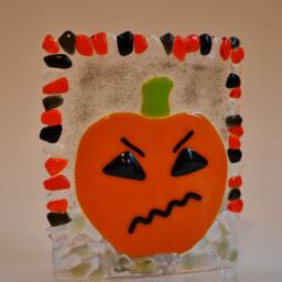Mad Pumpkin Jacl O Lantern Candle Holder Votive By Yafitglass - thumbnail 3