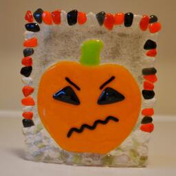 Mad Pumpkin Jacl O Lantern Candle Holder Votive By Yafitglass - thumbnail 2