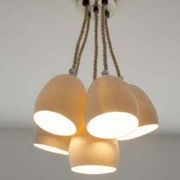 White Organic 3 Porcelain Pendant Light - thumbnail 3