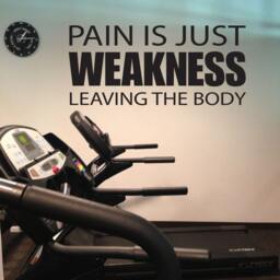 Pain Is Just Weakness Leaving The Body, Gym Wall Decal. Sticker For Gym. Fitness Sign. Design Ideas - thumbnail 3