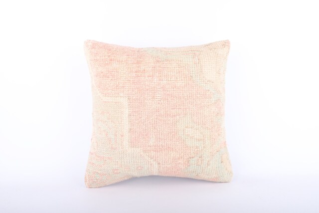 Handmade Turkish Kilim Pillow Embroidered Wool Cushion Cover - 18''x18'' - image 1