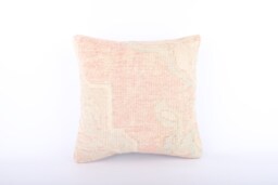 Handmade Turkish Kilim Pillow Embroidered Wool Cushion Cover - 18''x18''