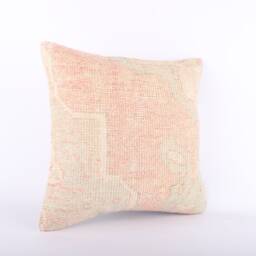 Handmade Turkish Kilim Pillow Embroidered Wool Cushion Cover - 18''x18'' - thumbnail 2