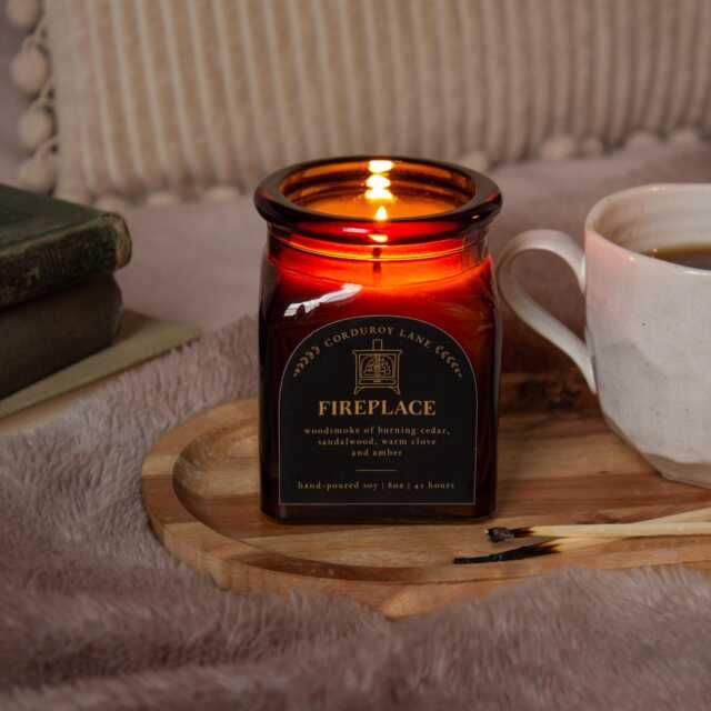 Fireplace - Apothecary Soy Candle Cozy Book Lover Gift - image 1
