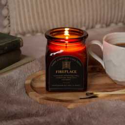 Fireplace - Apothecary Soy Candle Cozy Book Lover Gift - thumbnail 1