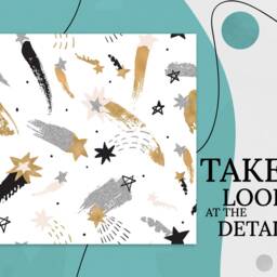 Teen Doodle Artdeco Style Vinyl Flooring, White Baby Shower Ideas, Gray Homecoming Proposal Stars Comfort Pet Friendly - thumbnail 2