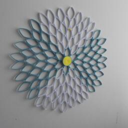 Handmade Paper Dahlia Wall Art Large Ombr?? Geometric Flower - thumbnail 2