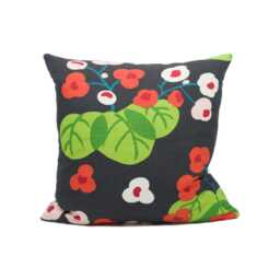 Schumacher - Saku Soft Black Traditional Japanese Cherry Blossom Designer Cushion Cover Handmade Throw Pillow Home D??cor - thumbnail 2