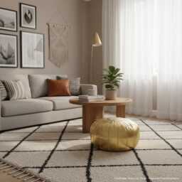 Next Day Delivery Prefilled Gold Moroccan Leather Pouf Ottoman Bohemian Living Room Decor - thumbnail 2