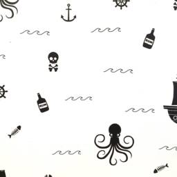 Pirate Wall Decals Set, Peel & Stick Ships Octopus Skulls Anchors Waves, Removable Vinyl Nursery Kids Room Playroom Decor - thumbnail 2