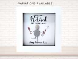 Personalised Pebble Art Retirement Gift Handmade Colleague Leaving Present - thumbnail 1