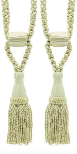 "D??copro Curtain & Drapery Tassel Tieback, Adjustable Cord Length, Length 5 1/2"", Spread 24" - image 1