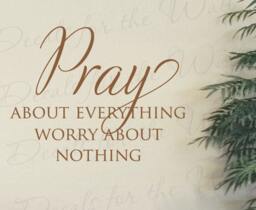 Pray About Everything Worry Nothing Faith Religious God Christian Prayer Confidence Miracle Trials Wall Decal Lettering Art Vinyl A49 - thumbnail 1