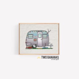 Serro Scotty Canned Ham - Travel Trailer Camper Van Vanlife Happy Print Whimsical Wall Decor Glamping - thumbnail 2