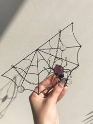 Halloween Spider Web Cobweb Net Decoration Black Home House Decor Window Wall Hangings Gift - thumbnail 1