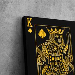 Gold King Of Spades Canvas Art - Motivational Wall Decor - thumbnail 3