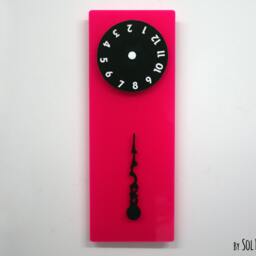 stable Hand, Rotating Numbers - Pink Wall Clock - thumbnail 2