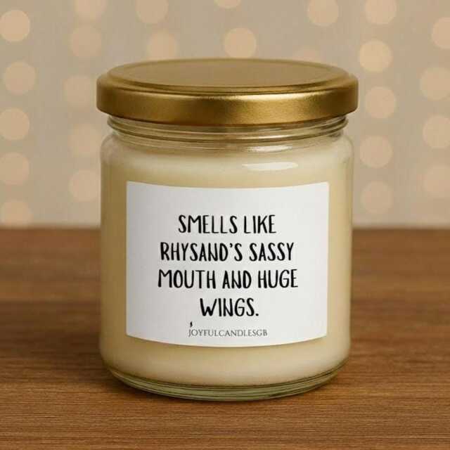 Rhysand Bookish Candle Book Lover Gift, Vegan Homemade Candle - image 1
