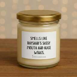 Rhysand Bookish Candle Book Lover Gift, Vegan Homemade Candle - thumbnail 1