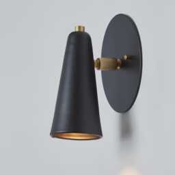 Modern Italian Matte Black Wall Sconce Diabolos Scone Light Fixture Stilnovo Style Luxury Home Lamp Sputnik Brass Pair - thumbnail 1