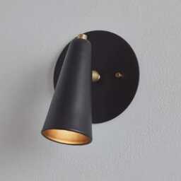 Modern Italian Matte Black Wall Sconce Diabolos Scone Light Fixture Stilnovo Style Luxury Home Lamp Sputnik Brass Pair - thumbnail 3