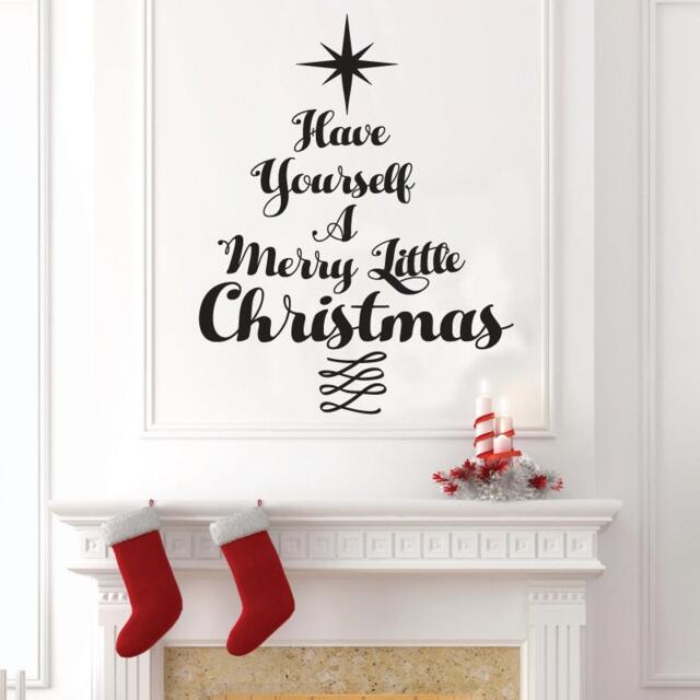 Christmas Tree Vinyl Wall Decal - Holiday Quote Decor - image 1