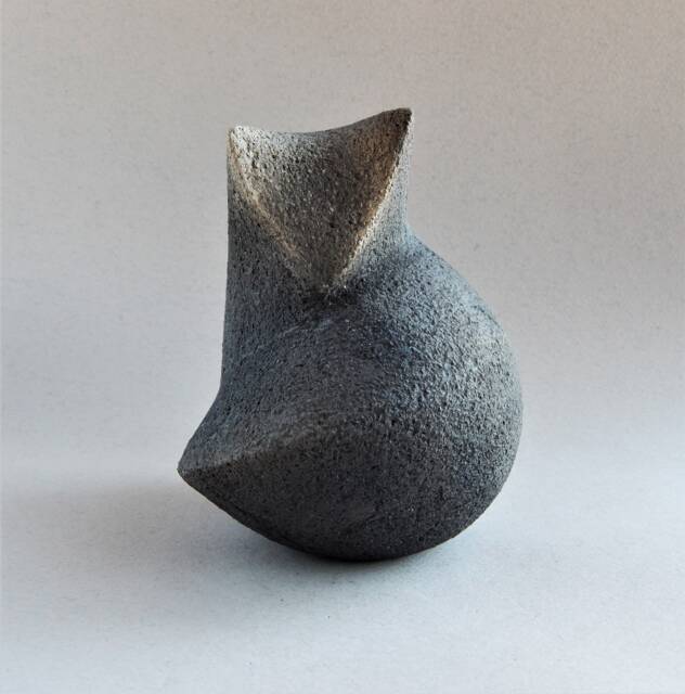 Ceramic Cat Sculpture, Gray Cat, Christmas Present, Original Gift, Collection, Figurine, Art & Raku Pets - image 1