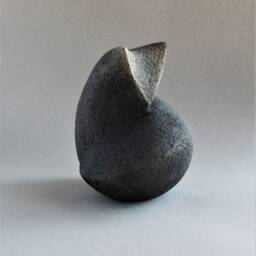 Ceramic Cat Sculpture, Gray Cat, Christmas Present, Original Gift, Collection, Figurine, Art & Raku Pets - thumbnail 2