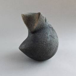 Ceramic Cat Sculpture, Gray Cat, Christmas Present, Original Gift, Collection, Figurine, Art & Raku Pets - thumbnail 4