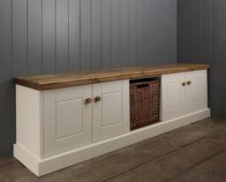 Extra Large Shoe Cupboard Extra Storage Basket 2 Shelves 4 Panel Style Soft Close Doors. Shoe Rack Cabinet For Hallway, Boot Room Or Utility - thumbnail 1