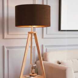 New Luxury Velvet Cinnamon Brown Upholstery Drum Lamp Shade & Pendant Light Suitable For Both Table Ceilings - thumbnail 2