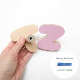 Wooden Letters Hooks For Wall, Wall Kids Room Alphabet Abc Kids Hooks, Function Room Hook, Personalize Children Rack Hanger - thumbnail 3