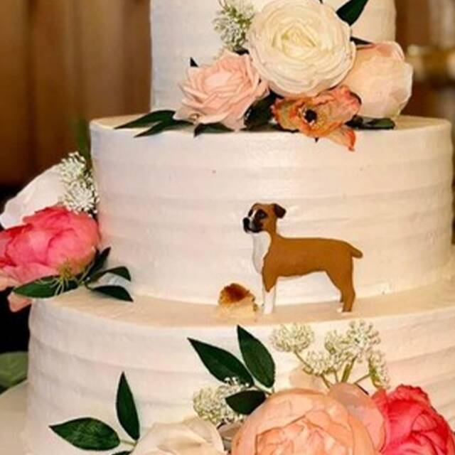 Personalized Pet Cake Topper Custom Dog Wedding Figurine - image 1