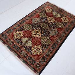 Afghan Rug 3'4x5'4 Multi Color Handmade Wool Area Rug, Oriental Turkmen Tribal Bukhara Hand Knotted Organic Wool Bedroom - thumbnail 3
