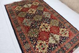 Afghan Rug 3'4x5'4 Multi Color Handmade Wool Area Rug, Oriental Turkmen Tribal Bukhara Hand Knotted Organic Wool Bedroom - thumbnail 1